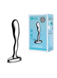 Стальной стимулятор простаты Stainless Steel Prostate Plug - 11,5 см. - b-Vibe - в Нальчике купить с доставкой