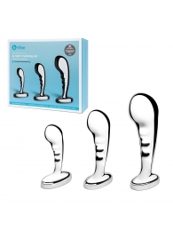 Набор из 3 стальных стимуляторов простаты Stainless Steel P-spot Training Set - b-Vibe - в Нальчике купить с доставкой