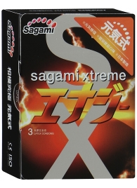 Презервативы Sagami Xtreme ENERGY с ароматом энергетика - 3 шт. - Sagami - купить с доставкой в Нальчике