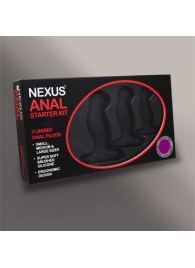 Набор из 3 массажеров простаты чёрного цвета NEXUS ANAL STARTER KIT - Nexus Range - в Нальчике купить с доставкой