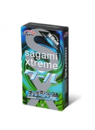 Презервативы Sagami Xtreme Mint с ароматом мяты - 10 шт. - Sagami - купить с доставкой в Нальчике