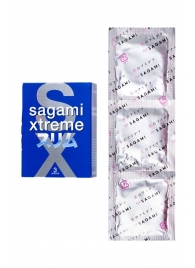 Розовые презервативы Sagami Xtreme FEEL FIT 3D - 3 шт. - Sagami - купить с доставкой в Нальчике