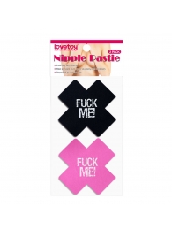 Набор из 2 пар пэстисов Cross Pattern Nipple Pasties - Lovetoy - купить с доставкой в Нальчике