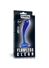 Синяя анальная втулка Flawless Clear Prostate Plug 6.0 - 15 см. - Lovetoy - в Нальчике купить с доставкой