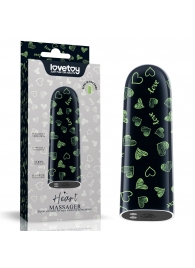 Мини-вибратор Rechargeable Glow-in-the-dark Heart Massager - 8,5 см. - Lovetoy