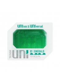 Зеленый мастурбатор-стимулятор Tenga Uni Emerald - Tenga - в Нальчике купить с доставкой