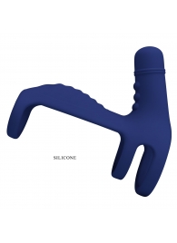 Синяя вибронасадка на пенис Vibrating Penis Sling - Baile - в Нальчике купить с доставкой