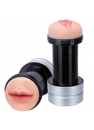 Двусторонний мастурбатор REALSTUFF 2 IN 1 HUMMER MOUTH   VAGINA - ротик и вагина - Dream Toys - в Нальчике купить с доставкой