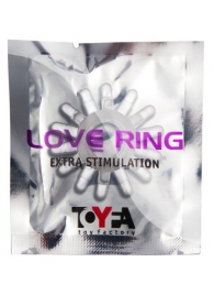 Прозрачное гелевое эрекционное кольцо с шипиками - Toyfa Basic - в Нальчике купить с доставкой