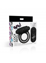 Черное эрекционное виброкольцо 28X Remote Control Vibrating Cock Ring   Bullet - XR Brands - в Нальчике купить с доставкой