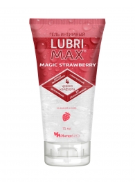 Интимный гель-смазка на водной основе Lubrimax Magic Strawberry - 75 мл. - ИнтелБИО - купить с доставкой в Нальчике