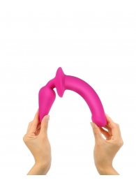 Ярко-розовый двусторонний фаллоимитатор Switch Plug-In Semi-Realistic Size L - Strap-on-me купить с доставкой в интернет-магазине Orgasmix в Нальчике Ярко-розовый двусторонний фаллоимитатор Switch Plug-In Semi-Realistic Size L - Strap-on-me