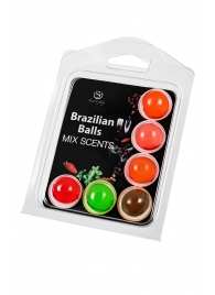 Набор из 6 шариков с ароматизированными массажными маслами Brazilian Balls - Secret Play - купить с доставкой в Нальчике