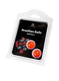 Набор из 2 шариков с массажным маслом Brazilian Balls с ароматом ягод - Secret Play - купить с доставкой в Нальчике