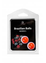 Набор из 2 шариков с массажным маслом Brazilian Balls с ароматом ягод - Secret Play - купить с доставкой в Нальчике