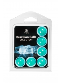 Набор из 6 шариков с массажным маслом Brazilian Balls с охлаждающим эффектом - Secret Play - купить с доставкой в Нальчике