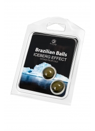 Набор из 2 шариков с массажным маслом Brazilian Balls с ледяным эффектом - Secret Play - купить с доставкой в Нальчике