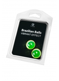 Набор из 2 шариков с массажным маслом Brazilian Balls с эффектом вибрации - Secret Play - купить с доставкой в Нальчике