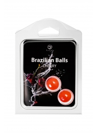 Набор из 2 шариков с массажным маслом Brazilian Balls с ароматом вишни - Secret Play - купить с доставкой в Нальчике