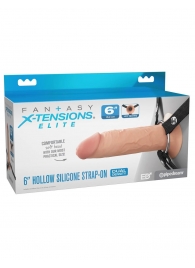 Полый страпон на ремнях 6’’ Hollow Silicone Strap-on - Pipedream - купить с доставкой в Нальчике