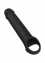Черная насадка-удлинитель с вибрацией Vibrating Extender With Remote - Dream Toys - в Нальчике купить с доставкой