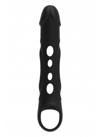 Черная насадка-удлинитель Vibrating Extender With Remote с вибрацией - Dream Toys - в Нальчике купить с доставкой