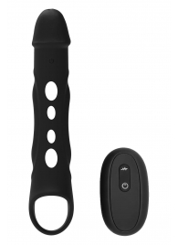 Черная насадка-удлинитель Vibrating Extender With Remote с вибрацией - Dream Toys - в Нальчике купить с доставкой