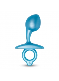 Голубая анальная пробка для массажа простаты Bulb Silicone Prostate Plug - 10,7 см. - b-Vibe - в Нальчике купить с доставкой