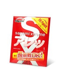 Утолщенный презерватив Sagami Xtreme FEEL LONG с точками - 1 шт. - Sagami - купить с доставкой в Нальчике