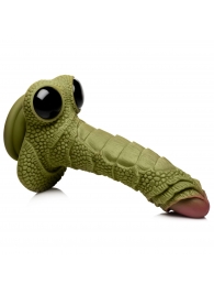 Фантазийный фаллоимитатор Swamp Monster Green Scaly Silicone Dildo - 23,9 см. - XR Brands