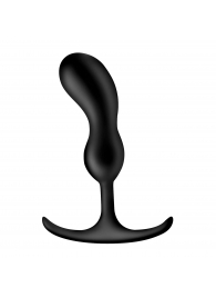 Черный массажер простаты с утяжелителями Premium Silicone Weighted Prostate Plug Medium - 16,3 см. - XR Brands - в Нальчике купить с доставкой