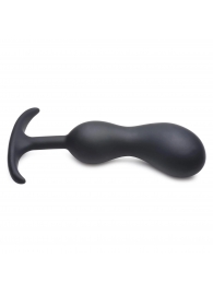 Черный массажер простаты с утяжелителями Premium Silicone Weighted Prostate Plug Large - 18,8 см. - XR Brands - в Нальчике купить с доставкой