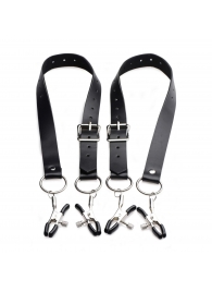 Ремни с зажимами для половых губ Spread Labia Spreader Straps with Clamps - XR Brands - купить с доставкой в Нальчике