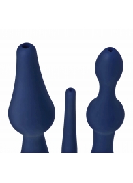 Набор из 3 универсальных насадок для анального душа Universal 3 Piece Silicone Enema Attachment Set - XR Brands - купить с доставкой в Нальчике