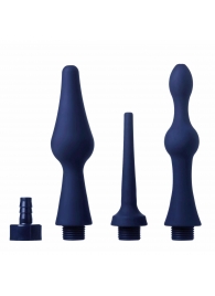 Набор из 3 универсальных насадок для анального душа Universal 3 Piece Silicone Enema Attachment Set - XR Brands - купить с доставкой в Нальчике