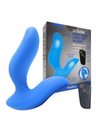 Синий вибромассажер простаты 3,5’’ Remote Control Curve P-spot Massager - 12 см. - Erokay - в Нальчике купить с доставкой