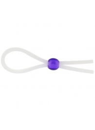 Прозрачное лассо с фиолетовой бусиной SILICONE COCK RING WITH BEAD LAVENDER - NMC - в Нальчике купить с доставкой