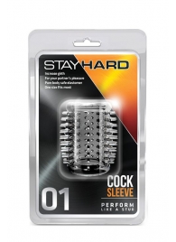 Прозрачная насадка с шипами STAY HARD COCK SLEEVE 01 CLEAR - Blush Novelties - в Нальчике купить с доставкой