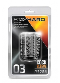 Прозрачная насадка с шипами и шишечками STAY HARD COCK SLEEVE 03 CLEAR - Blush Novelties - в Нальчике купить с доставкой