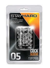 Прозрачная насадка с капельками STAY HARD COCK SLEEVE 05 CLEAR - Blush Novelties - в Нальчике купить с доставкой