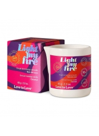 Массажная свеча Light My Fire Coconut с ароматом кокоса - 65 гр. - Love to Love - купить с доставкой в Нальчике