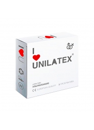 Ультратонкие презервативы Unilatex Ultra Thin - 3 шт. - Unilatex - купить с доставкой в Нальчике