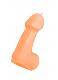 Оранжевая свеча в форме пениса - 47 гр. - Pecado - купить с доставкой в Нальчике