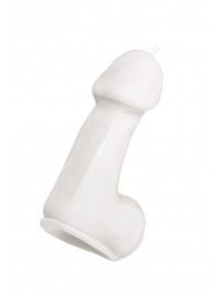 Белая свеча в форме пениса - 47 гр. - Pecado - купить с доставкой в Нальчике