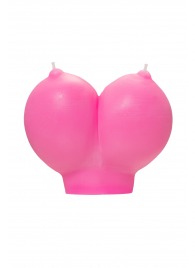 Розовая свеча «Сиськи» - 150 гр. - Pecado - купить с доставкой в Нальчике