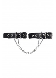Черные оковы из одного ремешка с люверсами - Pecado - купить с доставкой в Нальчике
