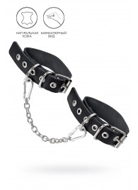 Черные оковы из одного ремешка с люверсами - Pecado - купить с доставкой в Нальчике