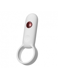 Белое эрекционное виброкольцо с пультом ДУ - Youvic - в Нальчике купить с доставкой