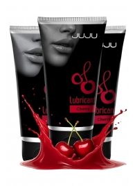 Набор из 3 съедобных лубрикантов JUJU со вкусом вишни - JuJu - купить с доставкой в Нальчике Набор из 3 съедобных лубрикантов JUJU со вкусом вишни - JuJu - купить с доставкой в Нальчике