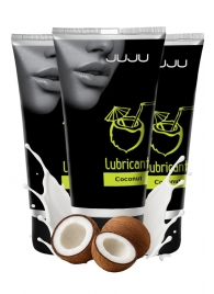 Набор из 3 съедобных лубрикантов JUJU со вкусом кокоса - JuJu - купить с доставкой в Нальчике Набор из 3 съедобных лубрикантов JUJU со вкусом кокоса - JuJu - купить с доставкой в Нальчике